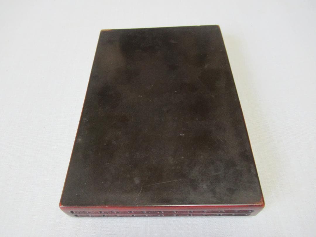 ◆希少 美品 1900年頃(清朝末期)◆剔紅/堆朱 蜀江文、蝶、燕、雷紋 硯箱