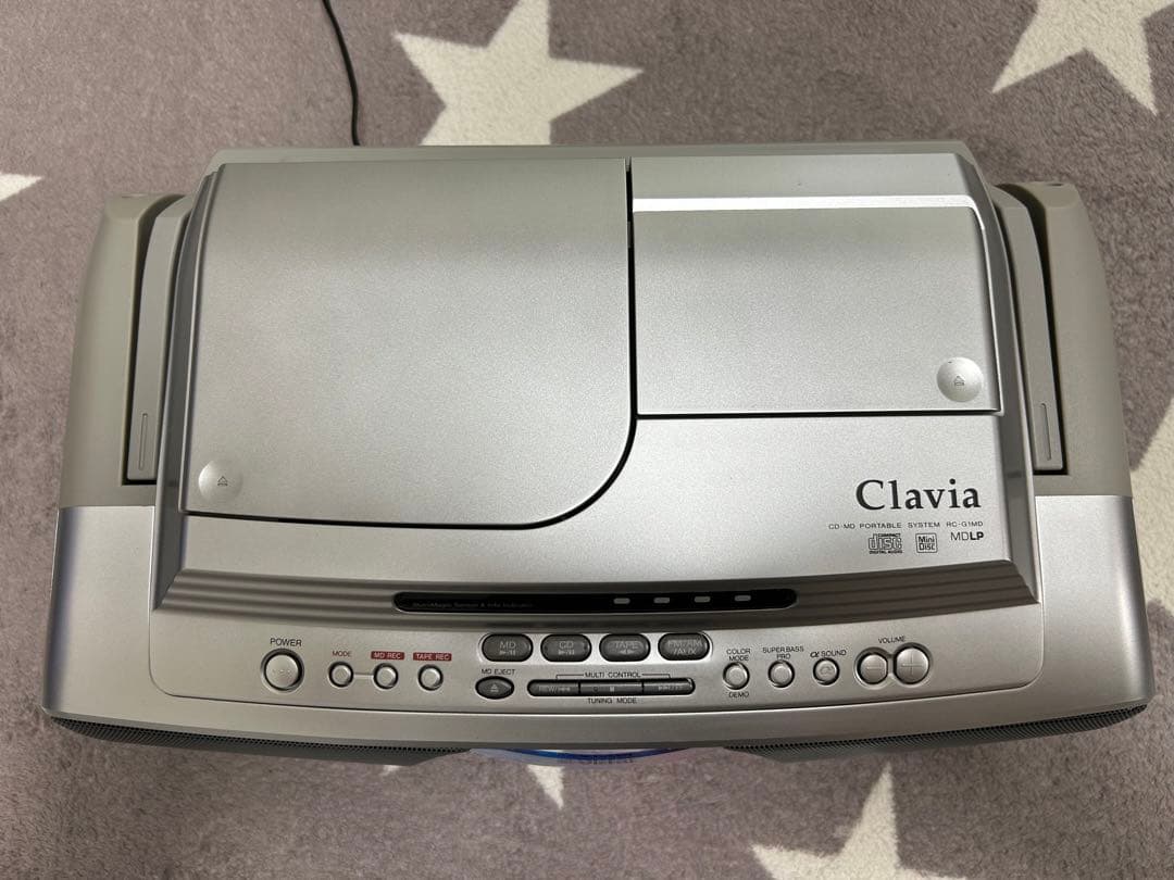 Victor ビクターJVCクラビアCDMDポータブルシステムRC-G1MD-S