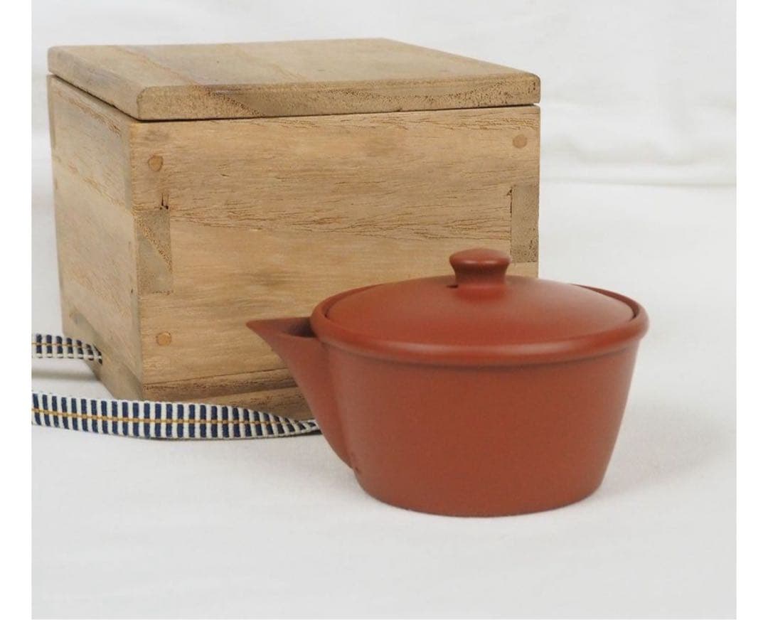 送料無料　人間国宝三代山田常山作 常滑焼 泡瓶/宝瓶/急須　合箱　煎茶道具