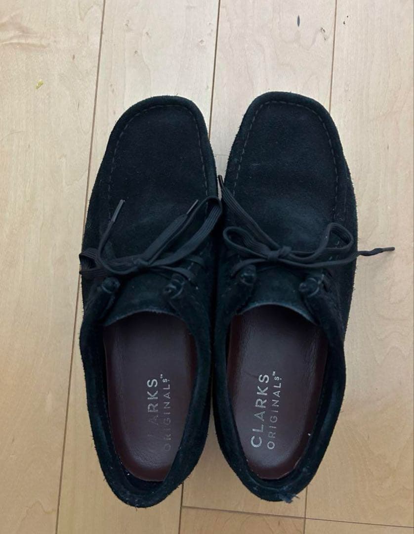 靴 clarks Wallabee gtx black 26cm UK7.5