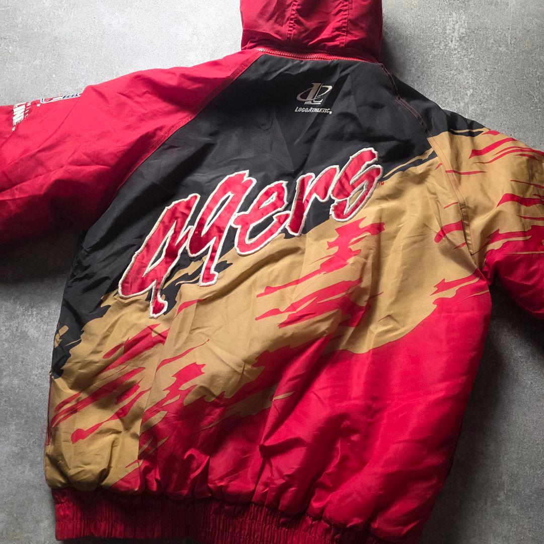 美品90sNFLサンフランシスコフォーティナイナーズ49ersナイロンジャケット