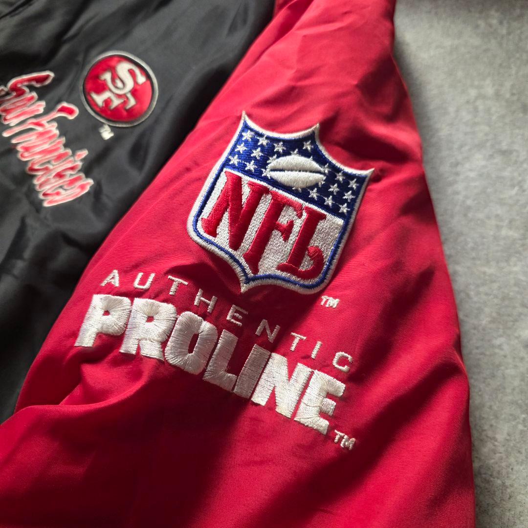 美品90sNFLサンフランシスコフォーティナイナーズ49ersナイロンジャケット