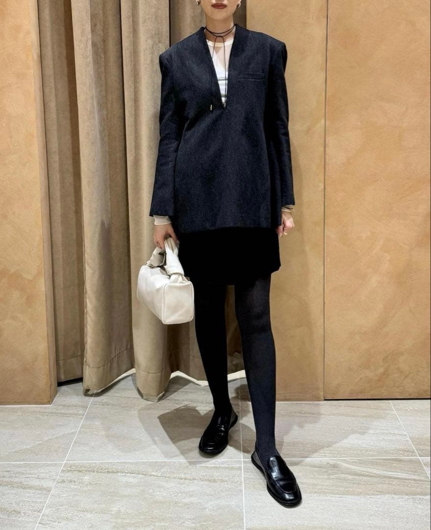 ADAM ET ROPE' ミニマルデザインローファー　23.5㎝　ブラック