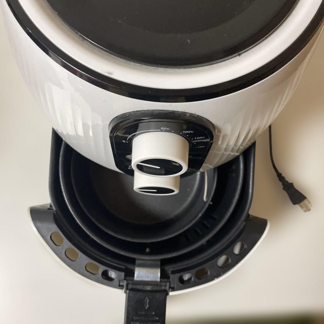 ◆中古品◆ホワイト 電気フライヤー 2つの温度設定　13-624