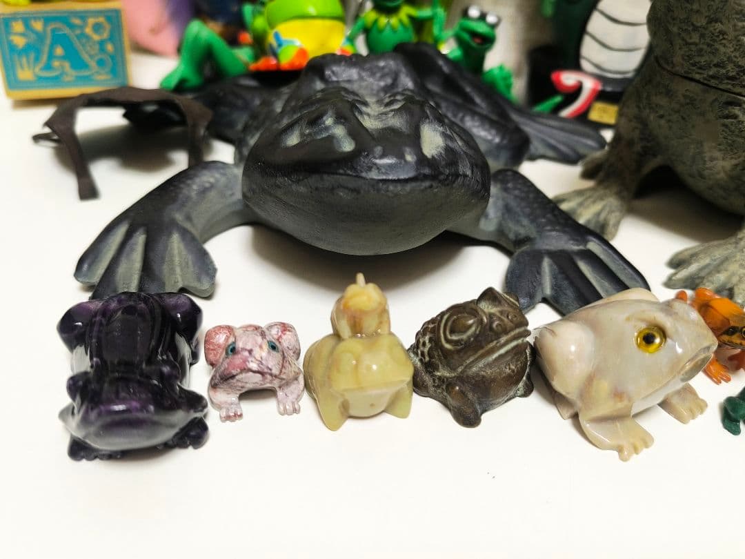 カエル 蛙 グッズ まとめ売り 陶器 鉱石 木製 楽器 幸運 置物 縁起物
