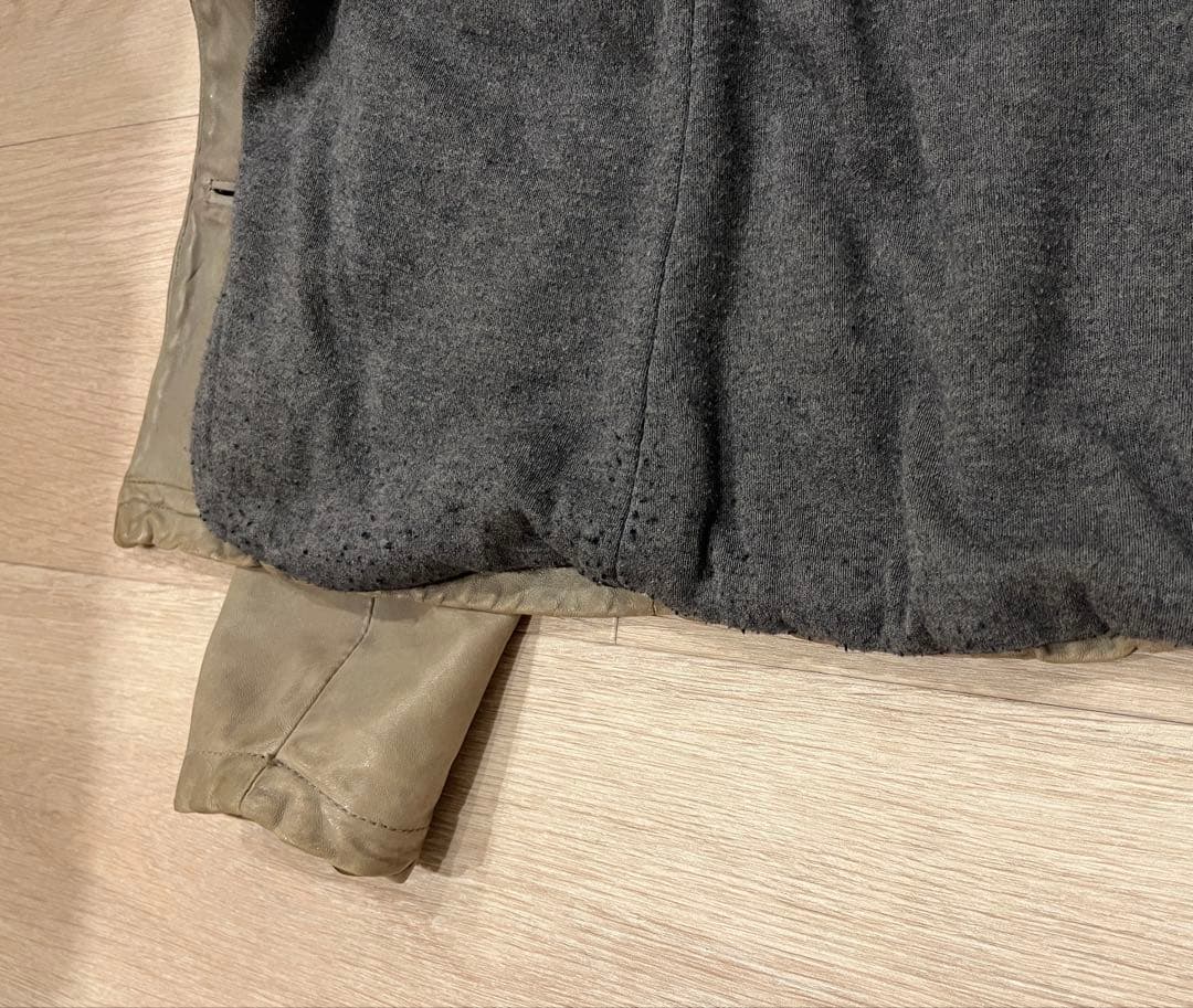 GIORGIO BRATO　レザー　ライダース　ジャケット　フード