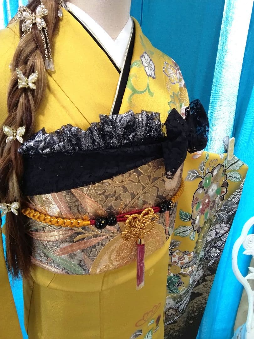 振袖フルセット、正絹振袖、成人式、重ね衿、帯揚げ帯締め、西陣袋帯、長襦袢