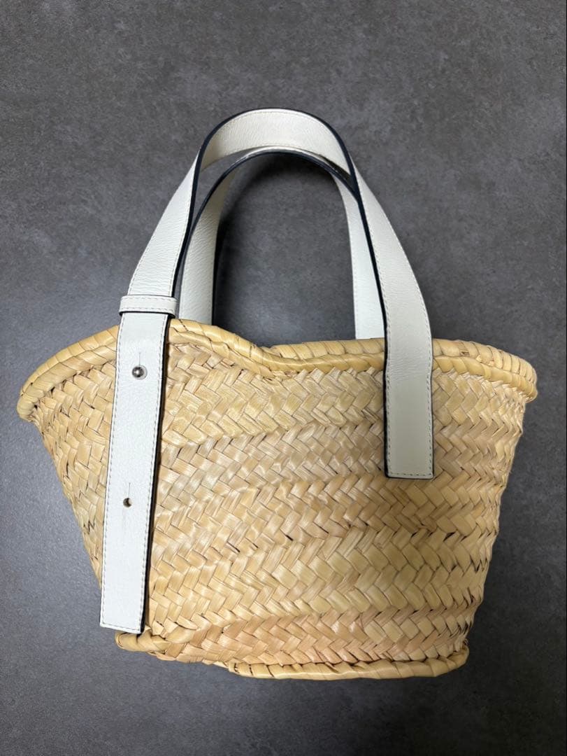 LOEWE かごバッグ ベージュ/ホワイト