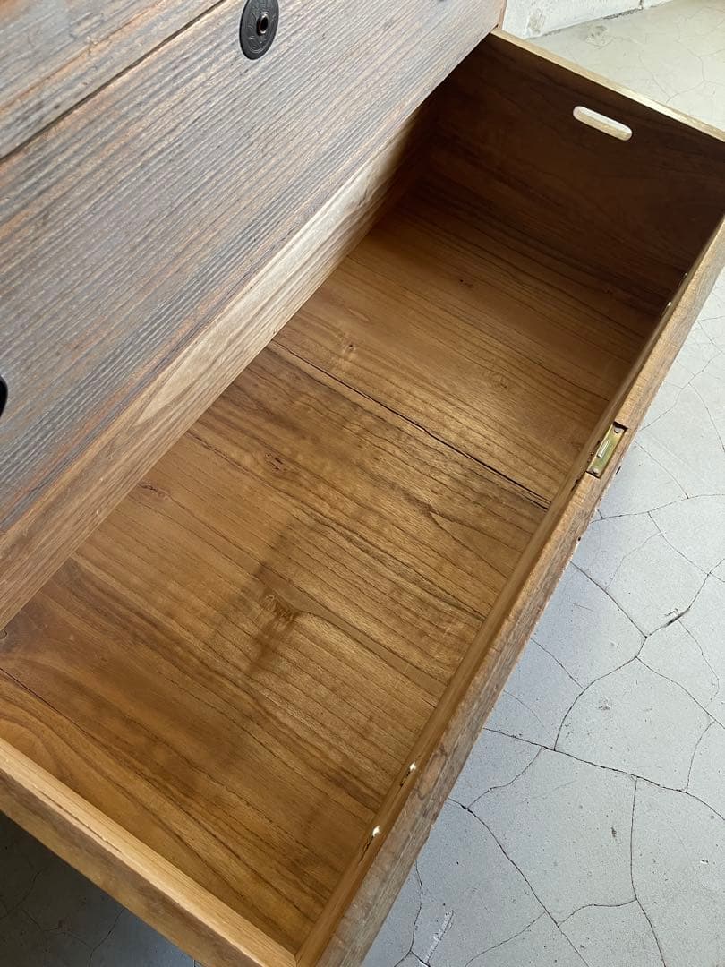 総桐箪笥　古家具　整理タンス　チェスト　5段　ローボード　アンティーク家具　骨董