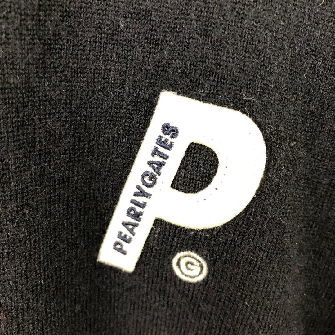 PEARLY GATES ロゴ 長袖ニット 4 ブラック