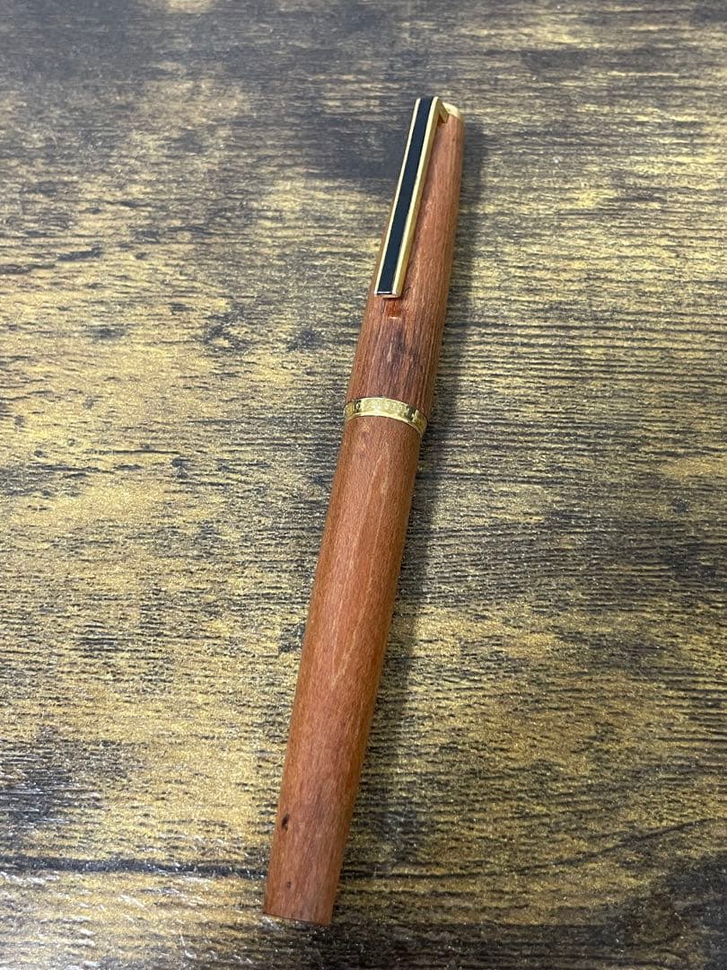 1974年製　初代カスタム　高級天然　イタヤカエデ 大型18金　万年筆　細字