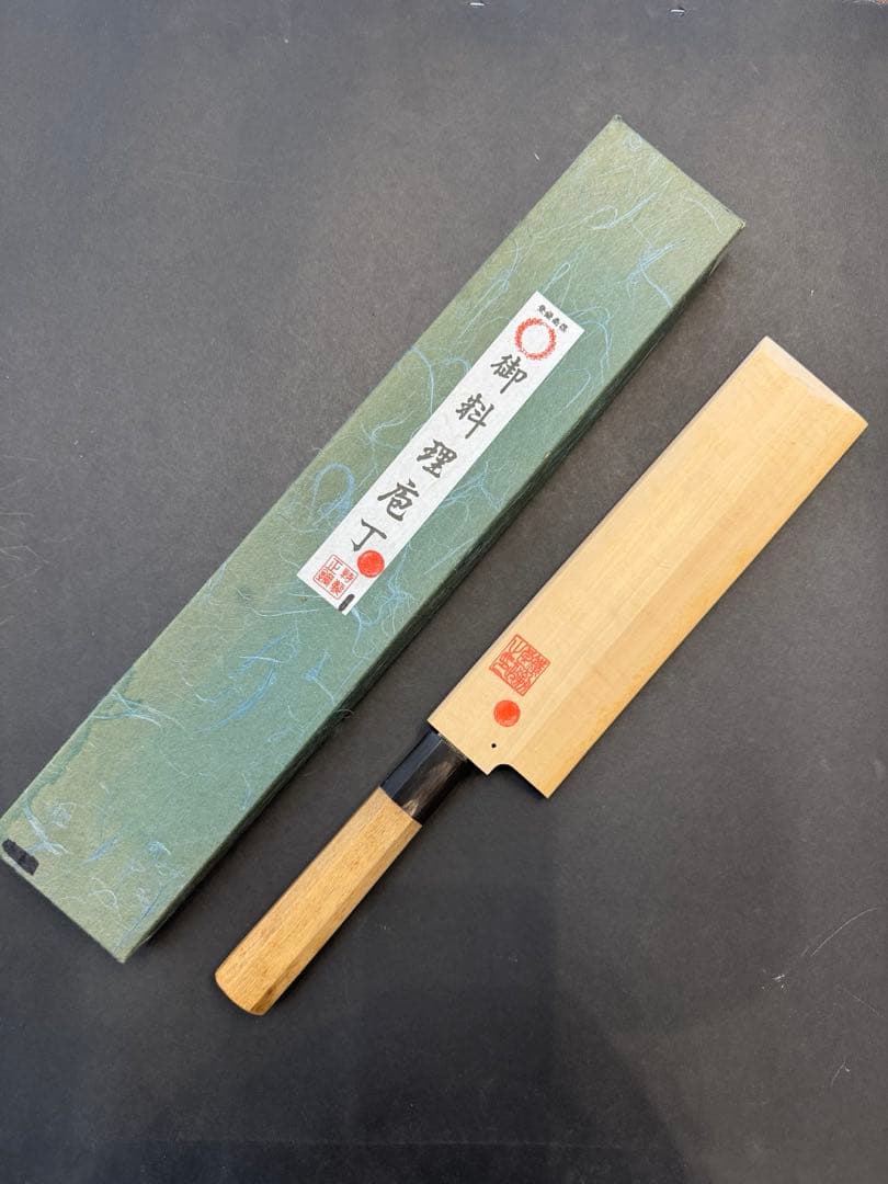 鐵劔良政　薄刃包丁　八角柄