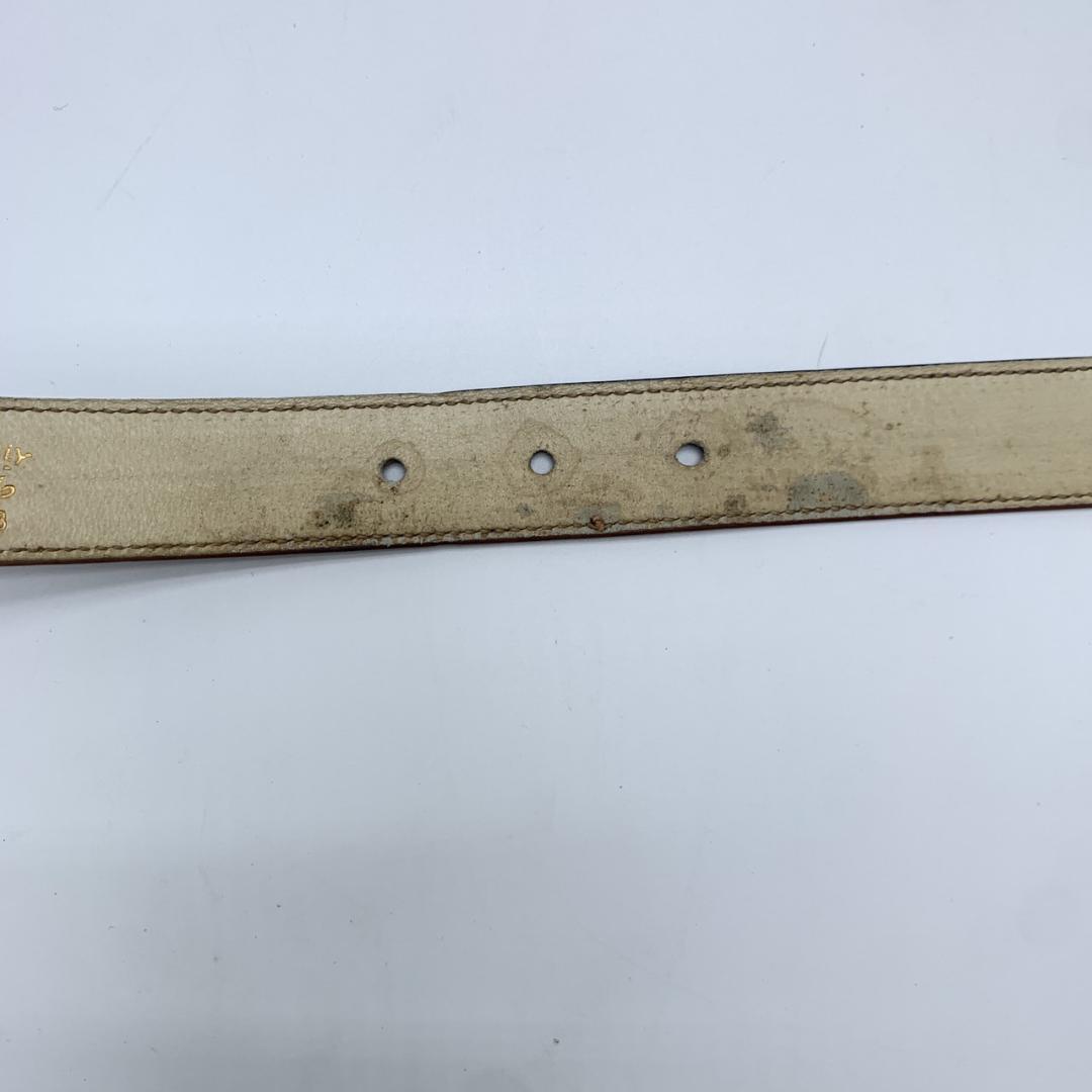 グッチ ベルト 本革 レザー バックル ゴールド金具 インターロッキングG