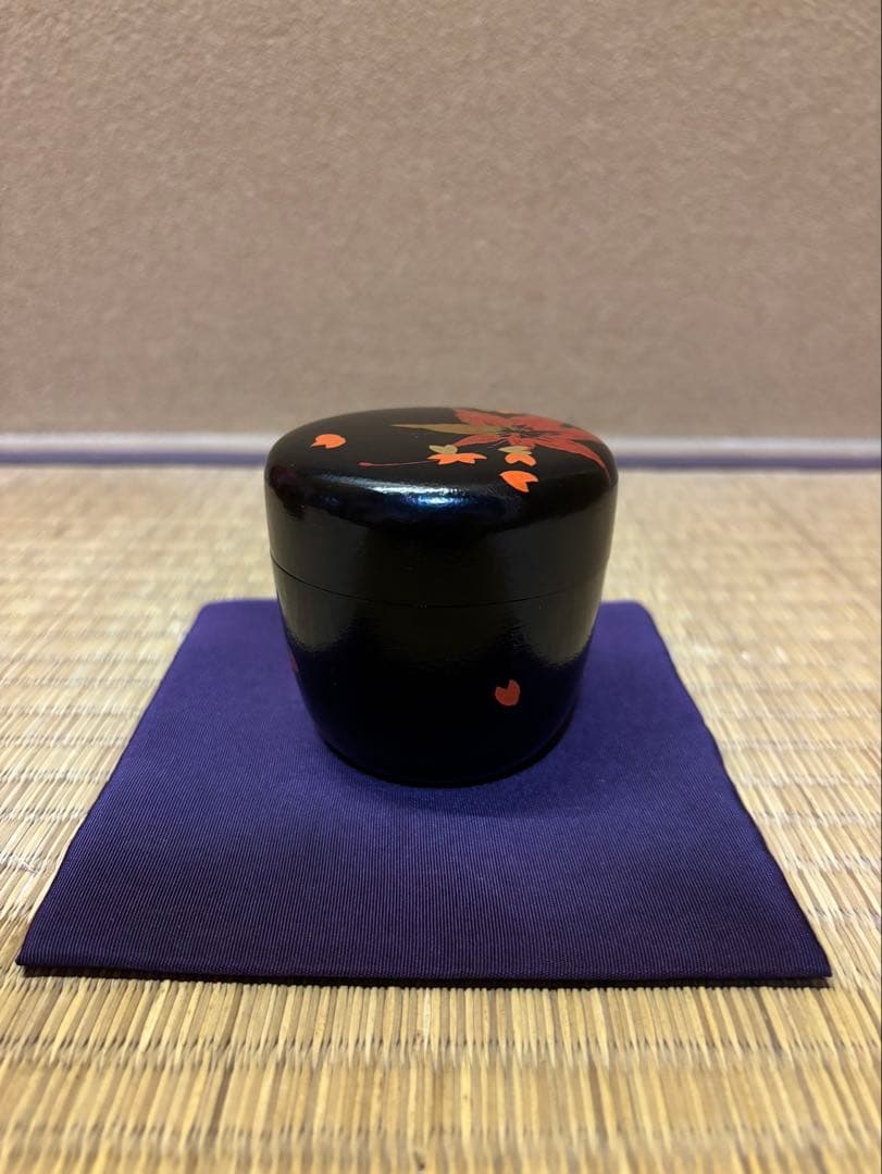 鈴木表朔　一閑塗　雲錦大棗　茶器　茶道具　棗　茶入