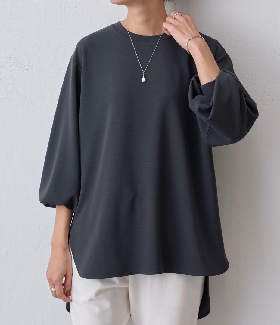 【美品】BEARDSLEY Tブラウス　サイズ0 ダークグレー