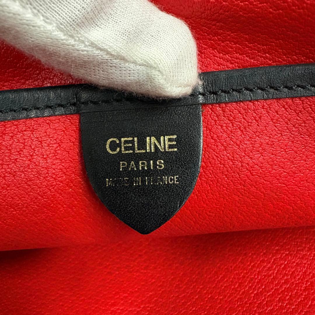CELINE オールドセリーヌ ショルダーバッグ 黒 マンテル ヴィンテージ