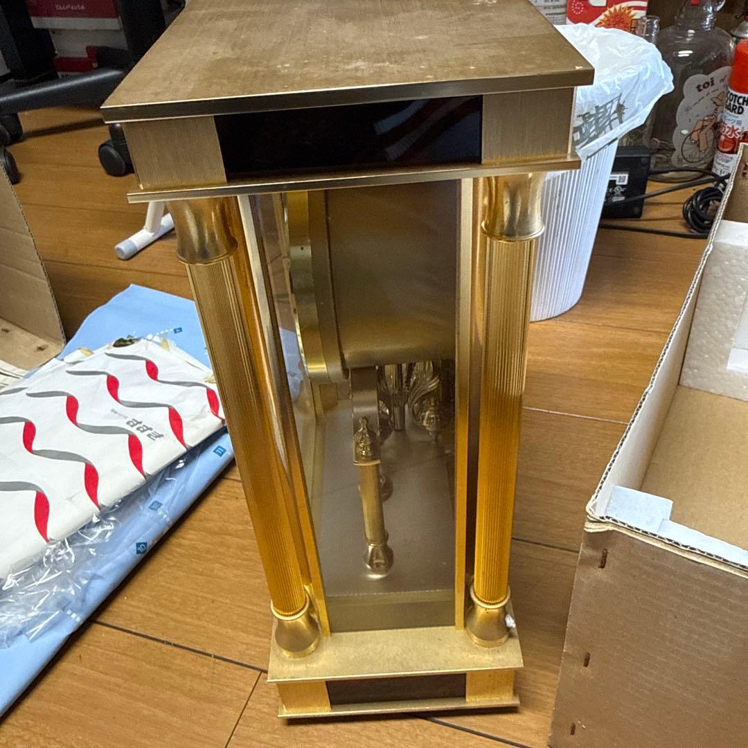 Citizen ゴールド 置時計 ガラスケース付き