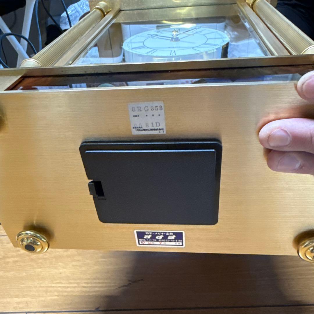 Citizen ゴールド 置時計 ガラスケース付き