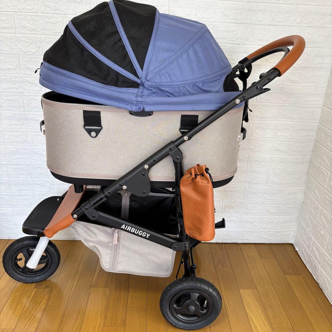 【極美品】　エアバギー ドーム3 ラージサイズ　ペットカート　リバーブルー