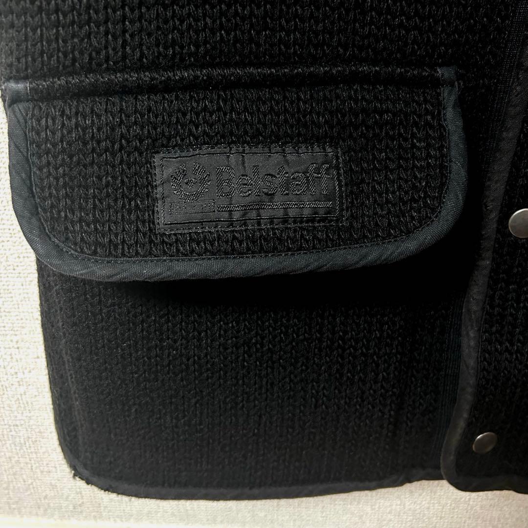 イタリア製 ベルスタッフ アクリルニット×ボア ベスト