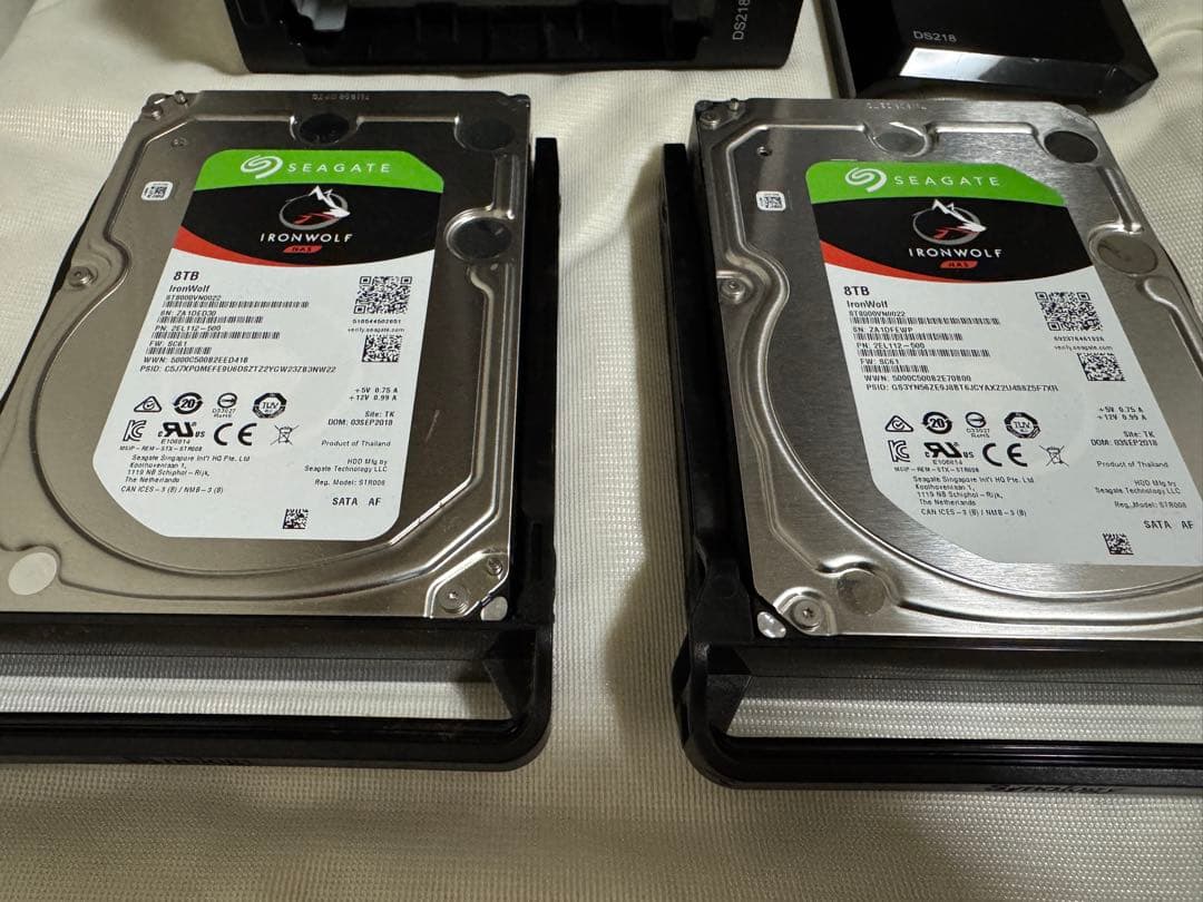 Synology DS218 NAS IronWolf 8TB×2 16TB