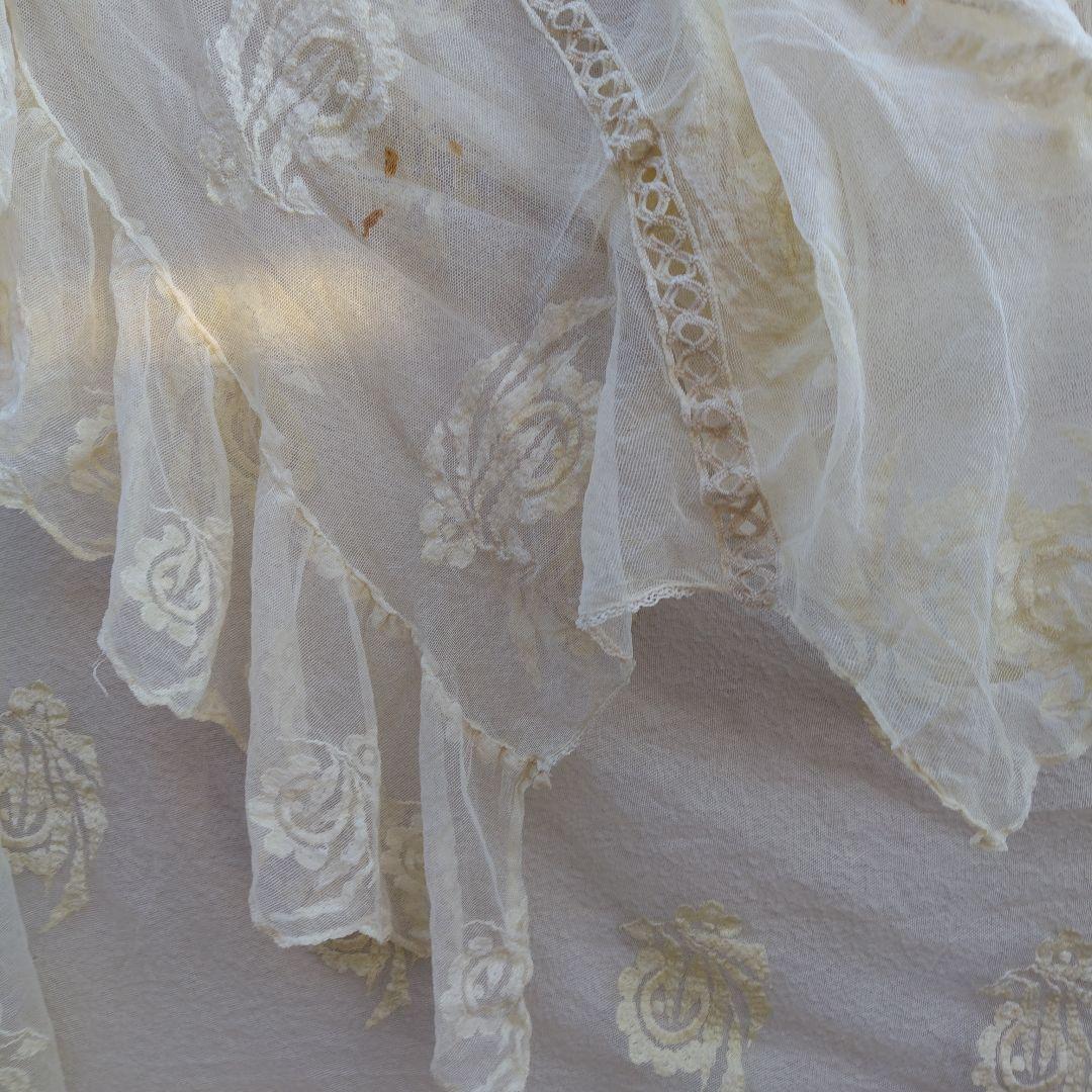 フランスアンティークチュール　ベッドカバー