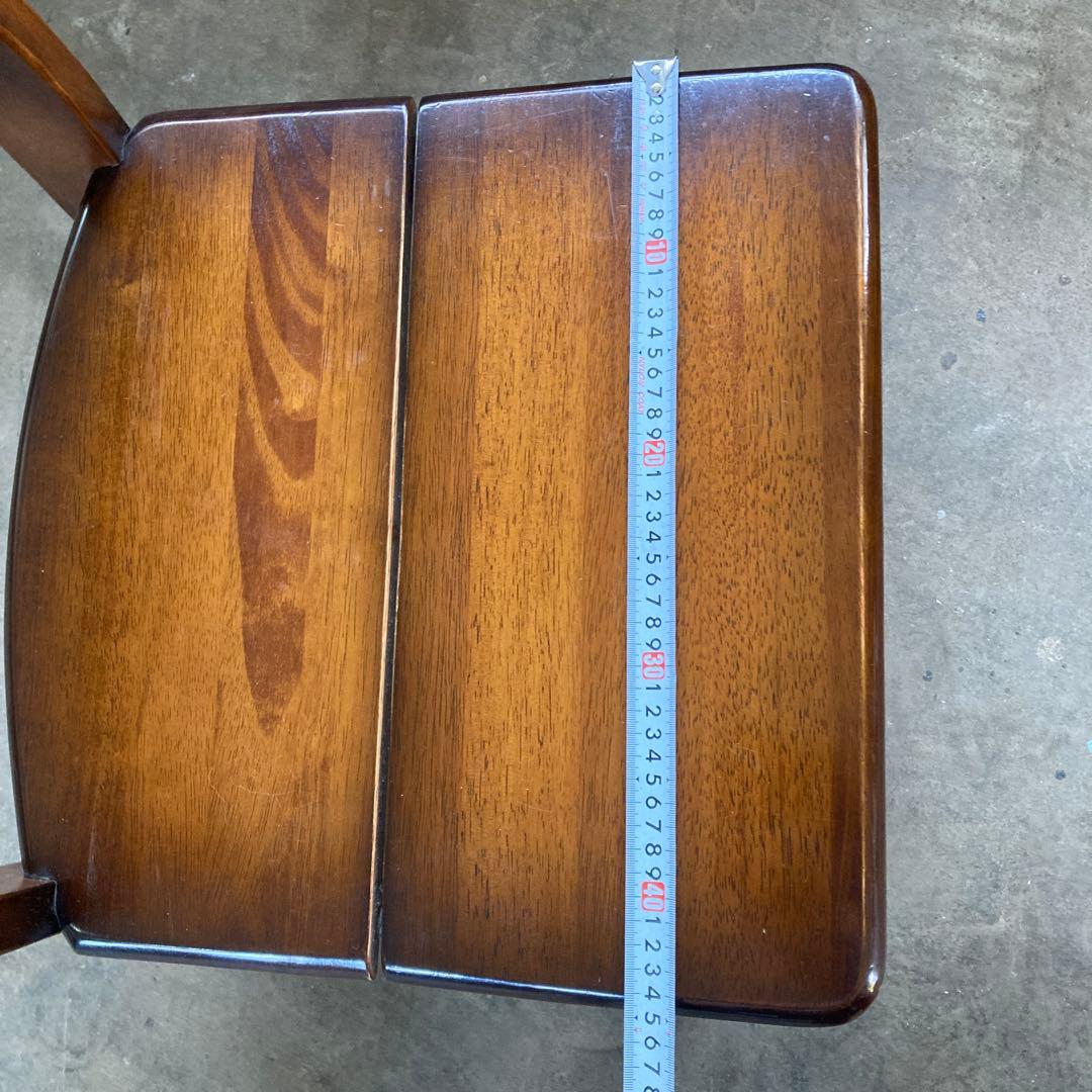 A ナガノインテリア 天然木 椅子 ハートマーク カントリー調