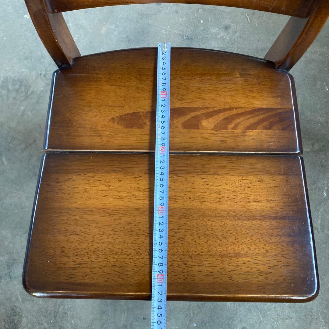 A ナガノインテリア 天然木 椅子 ハートマーク カントリー調