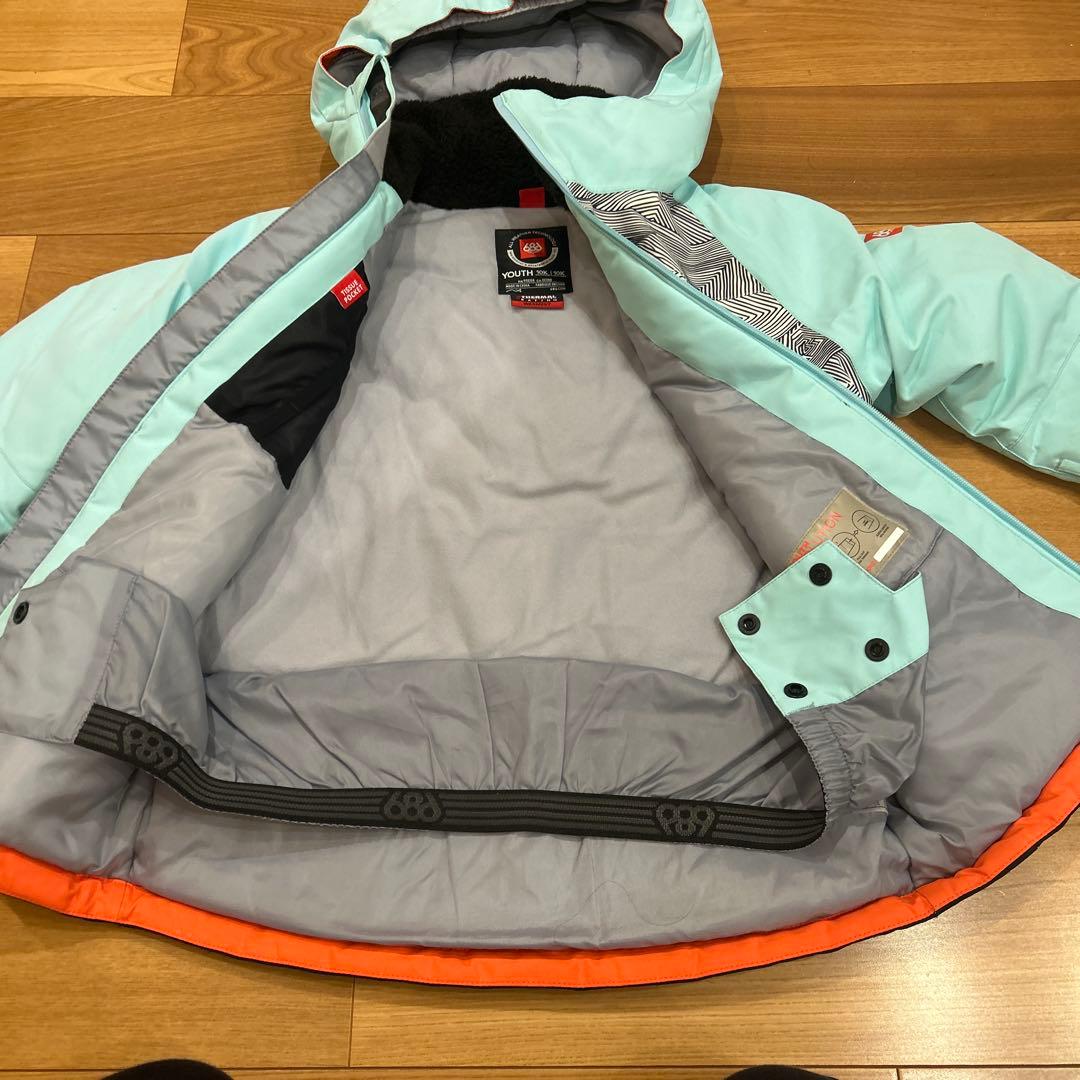 686 キッズ スノーボード ウェア S ミント/ブラック