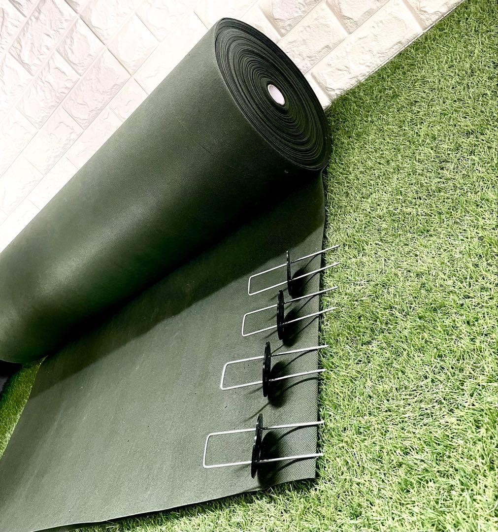 防雑草シート不織布園芸用 高透水 耐久性約８年 1m×50mピン 100本付き