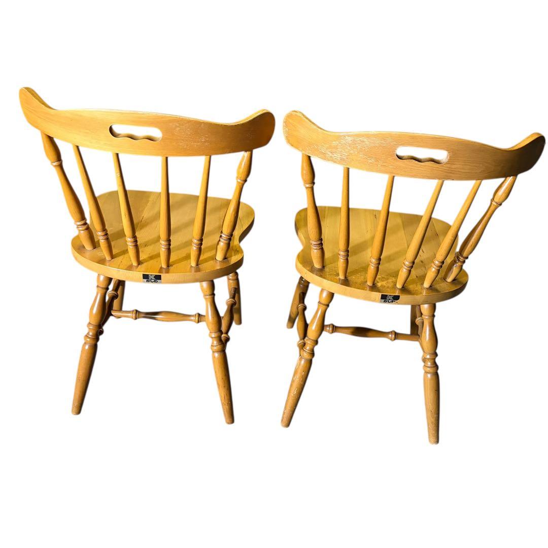 【美品】柏木工 ダイニングチェア ウィンザーチェア ナチュラル 2脚セット