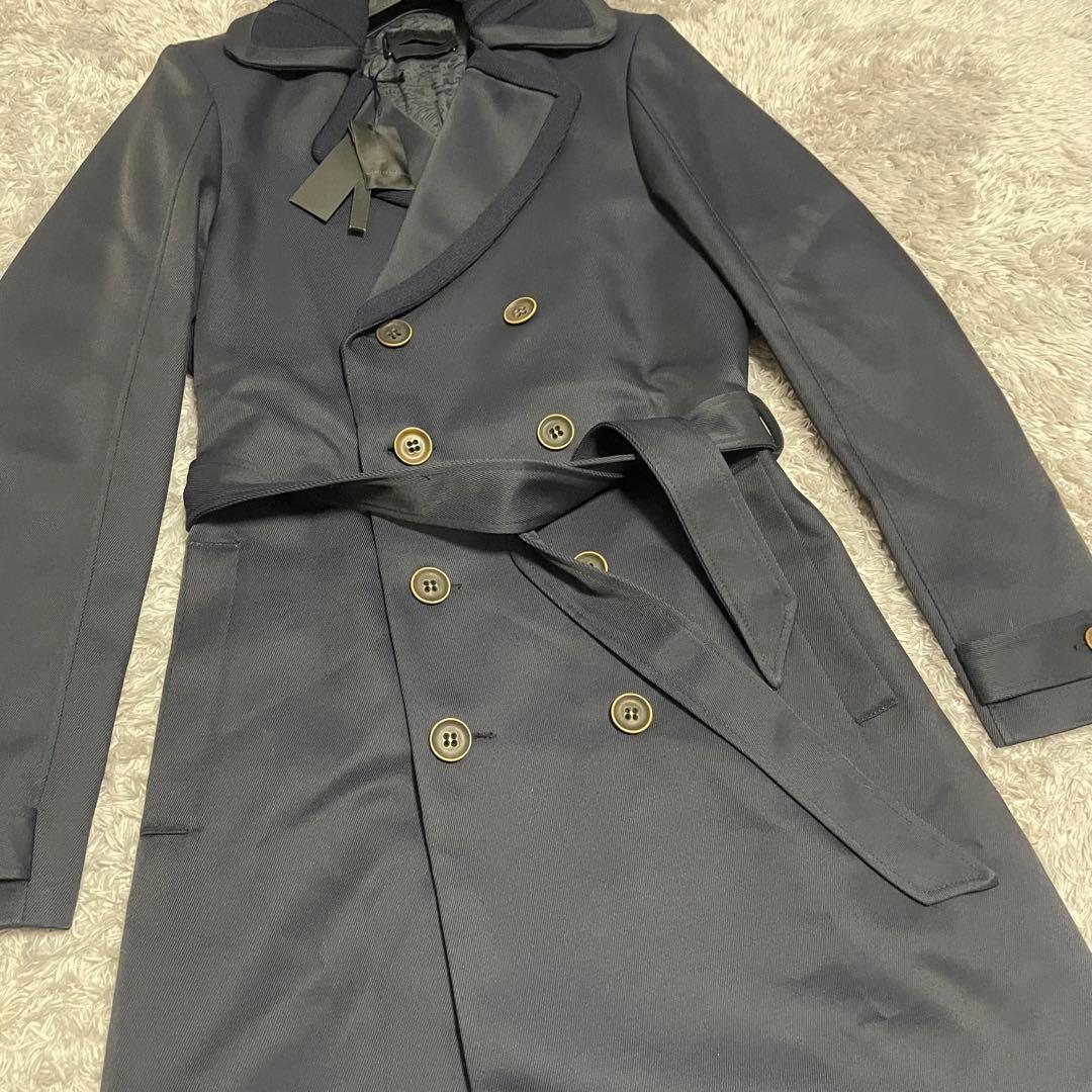 新品タグ付き　DIESEL BLACK GOLD　ロングコート　ネイビー　46