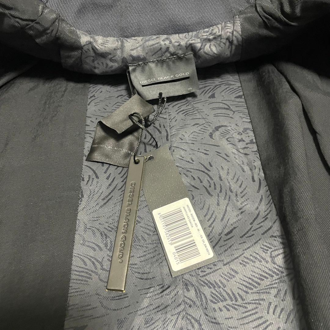 新品タグ付き　DIESEL BLACK GOLD　ロングコート　ネイビー　46