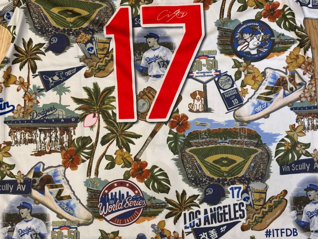 ⭐️非売品・2025最新⭐️大谷翔平 限定サインアロハユニフォーム50/50CLUB