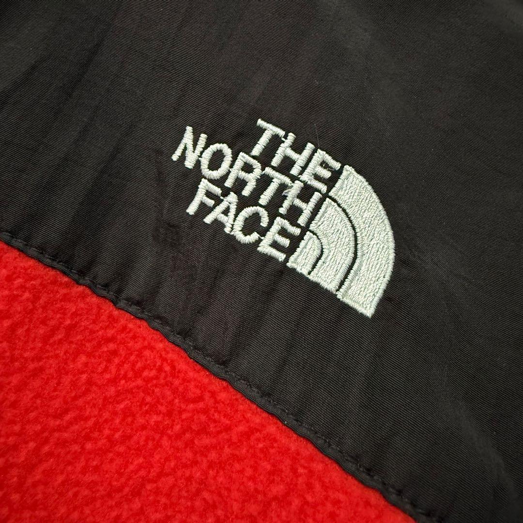 ノースフェイス フリース デナリベスト 黒赤 90s 00s ビンテージ USA