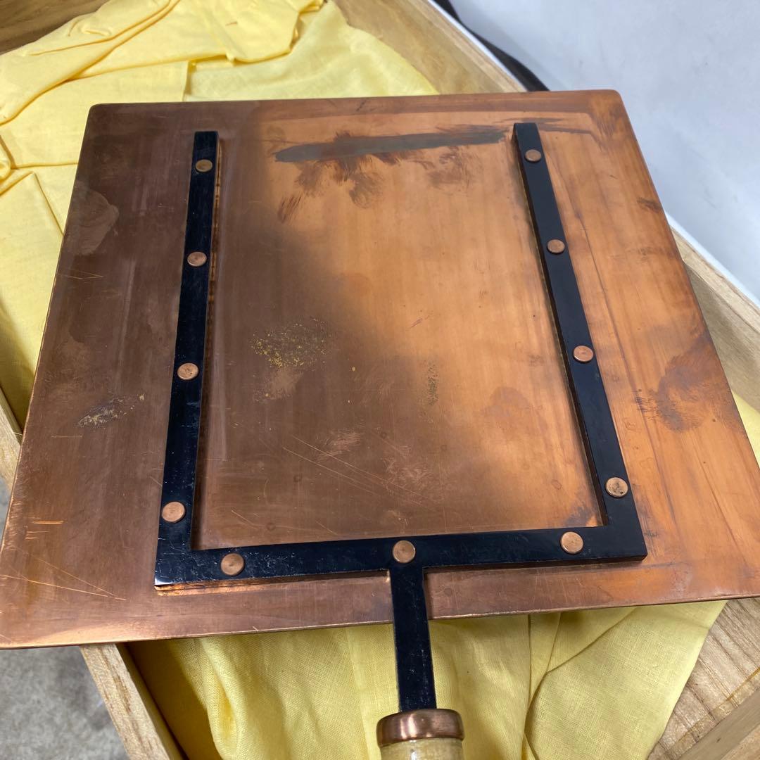 銅製 縁なしフライパン玉子焼鍋 桐箱入り