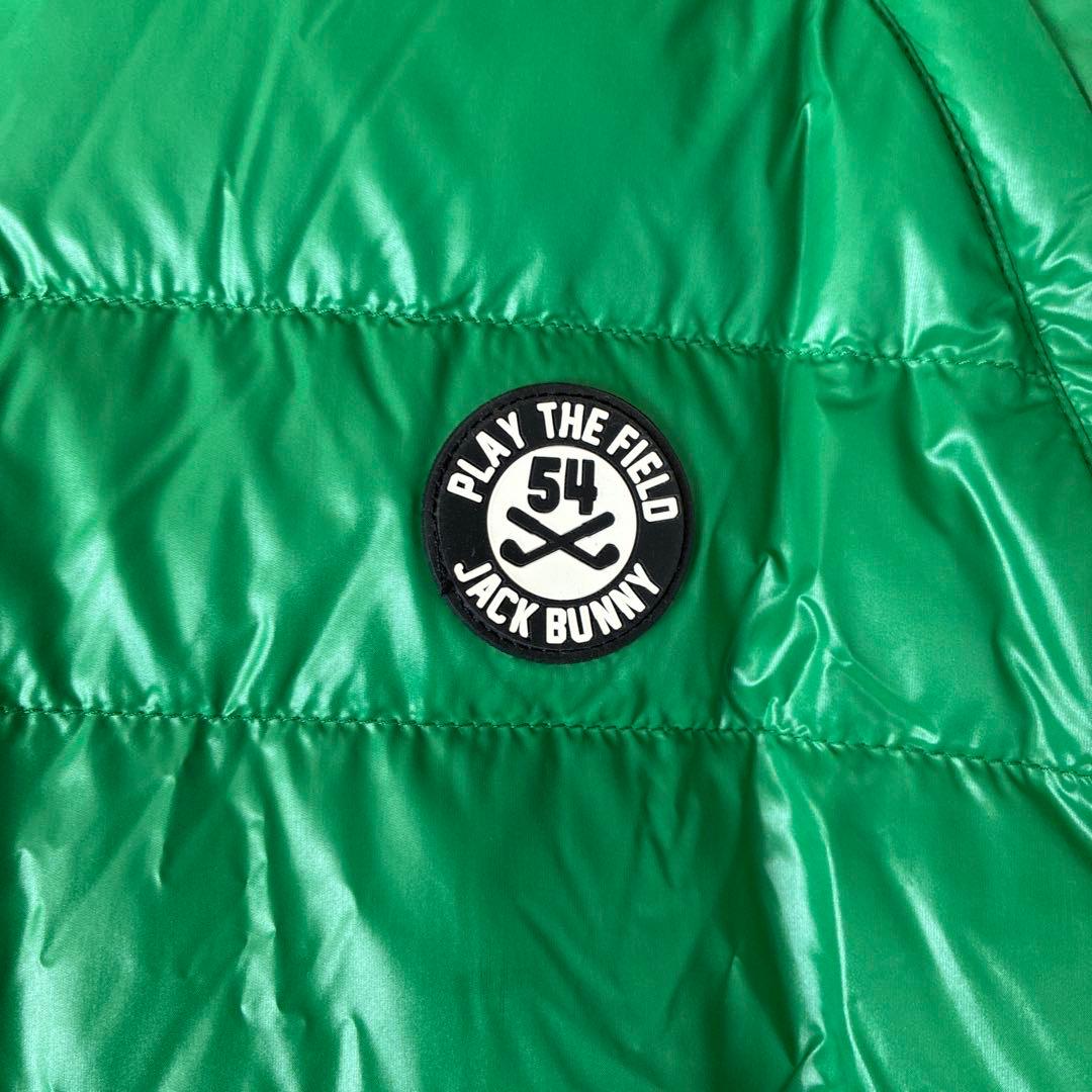 美品 ジャックバニー ダウンジャケット 2way 相当 緑 ゴルフウェア