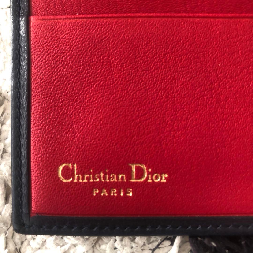 Christian Dior 名刺入れ 黒 赤