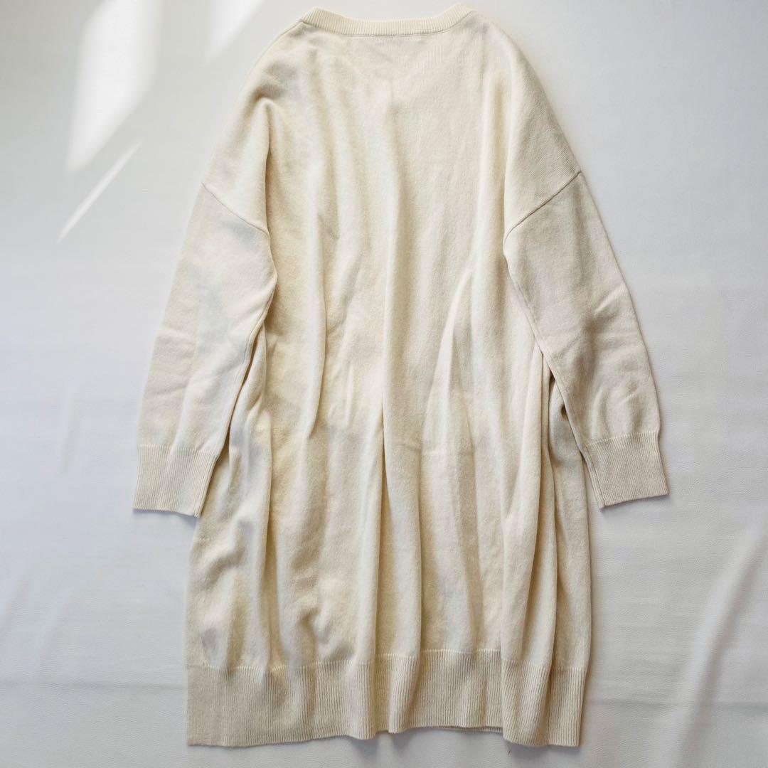 【新品未使用】モラビト　ニットワンピース　ボールチェーン装飾　カシミヤ100％