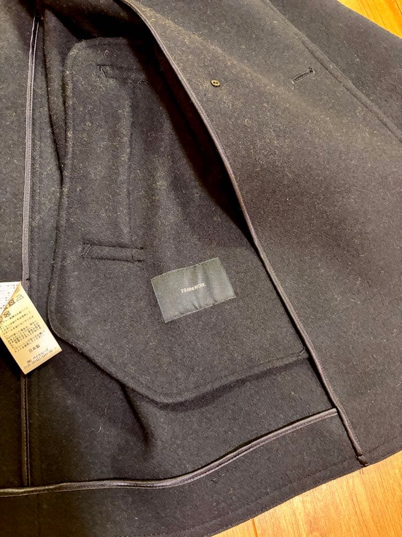 【値下げ　美品】FRAMeWORK Super 100ダブルクロスPコート