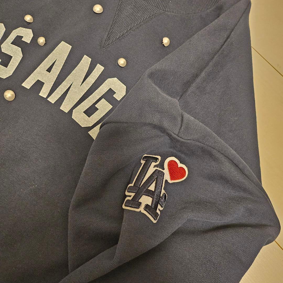 CADUNE パールスウェット 紺