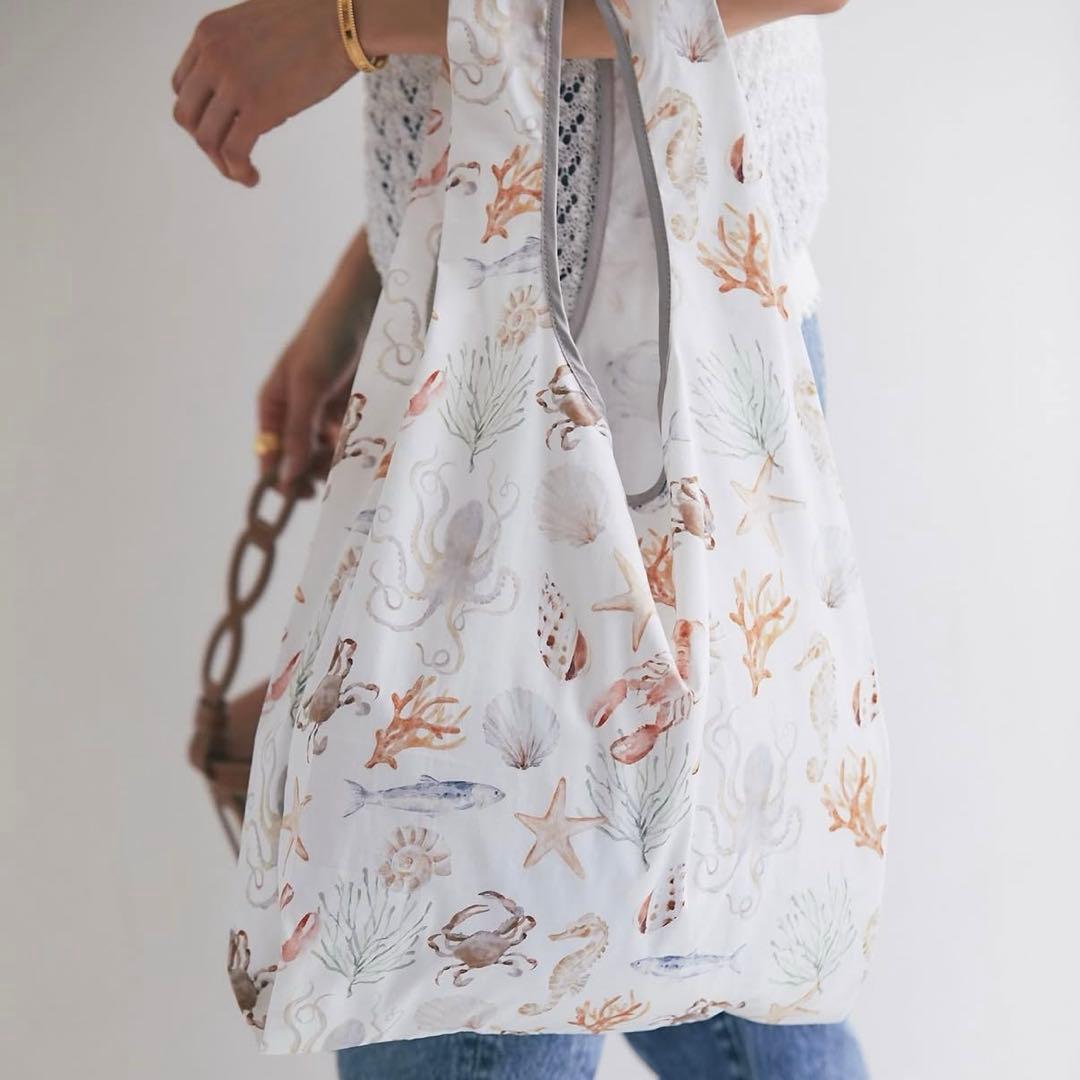 【新品未開封】seventenマリンプリントエコバッグ