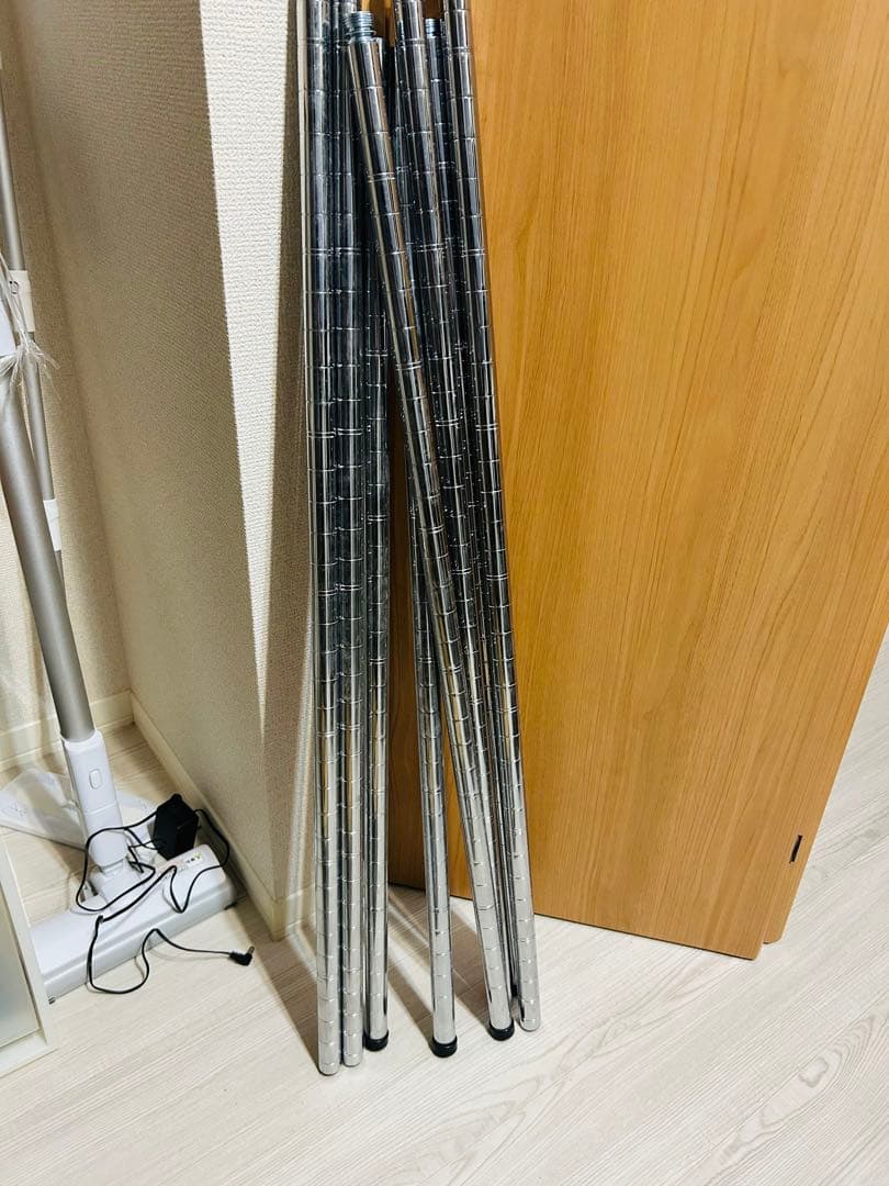 あ*ん様 スチールラック 木製天板付き(幅85cm,奥行40cm,高さ90×2c