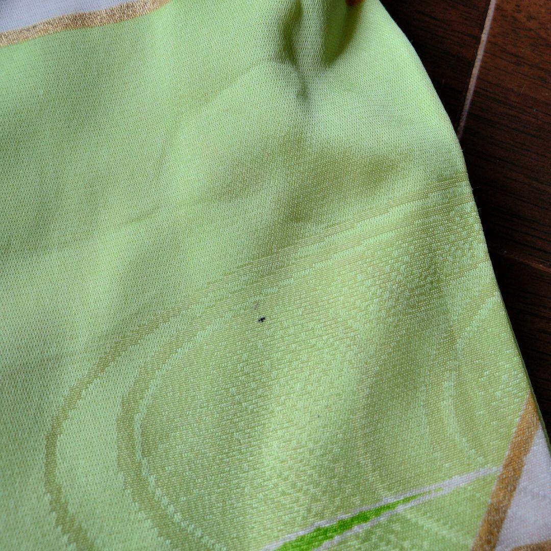 七五三 7歳　女の子 着物　セット　 黄緑　グリーン　アンティーク　古典　レトロ