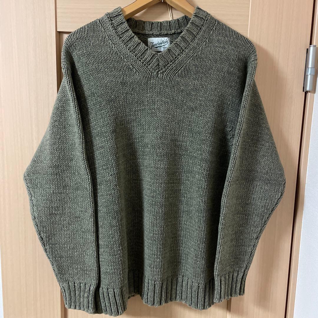 テンダーロイン　Vネックコットンニット　S