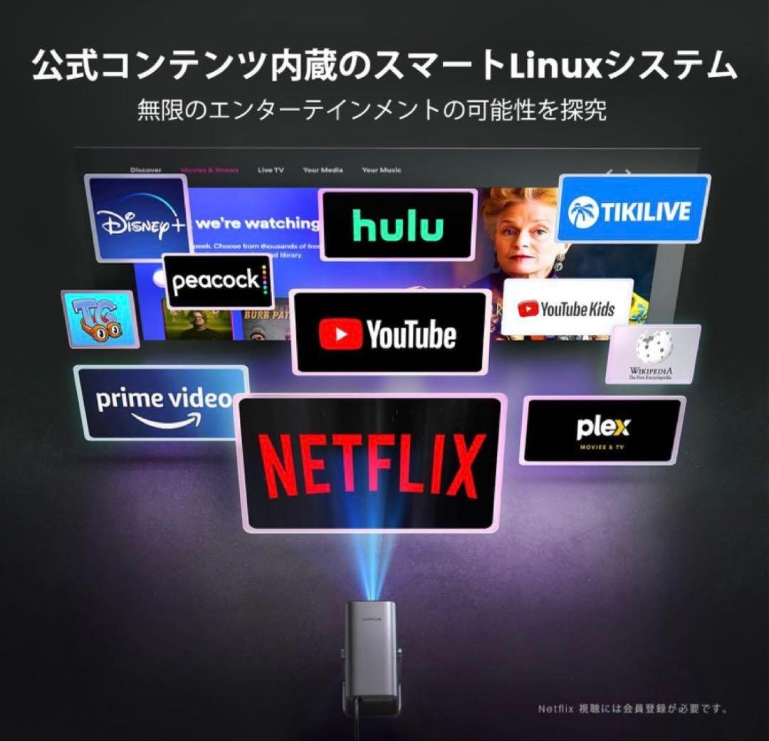 プロジェクター 4k Netflixライセンス&DoIby対応S29