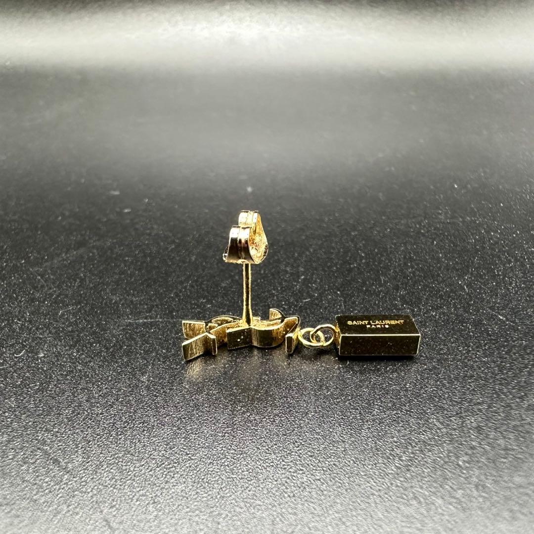極美品✨　YSL　サンローランパリ　ピアス　ロゴ　ゴールド　1280
