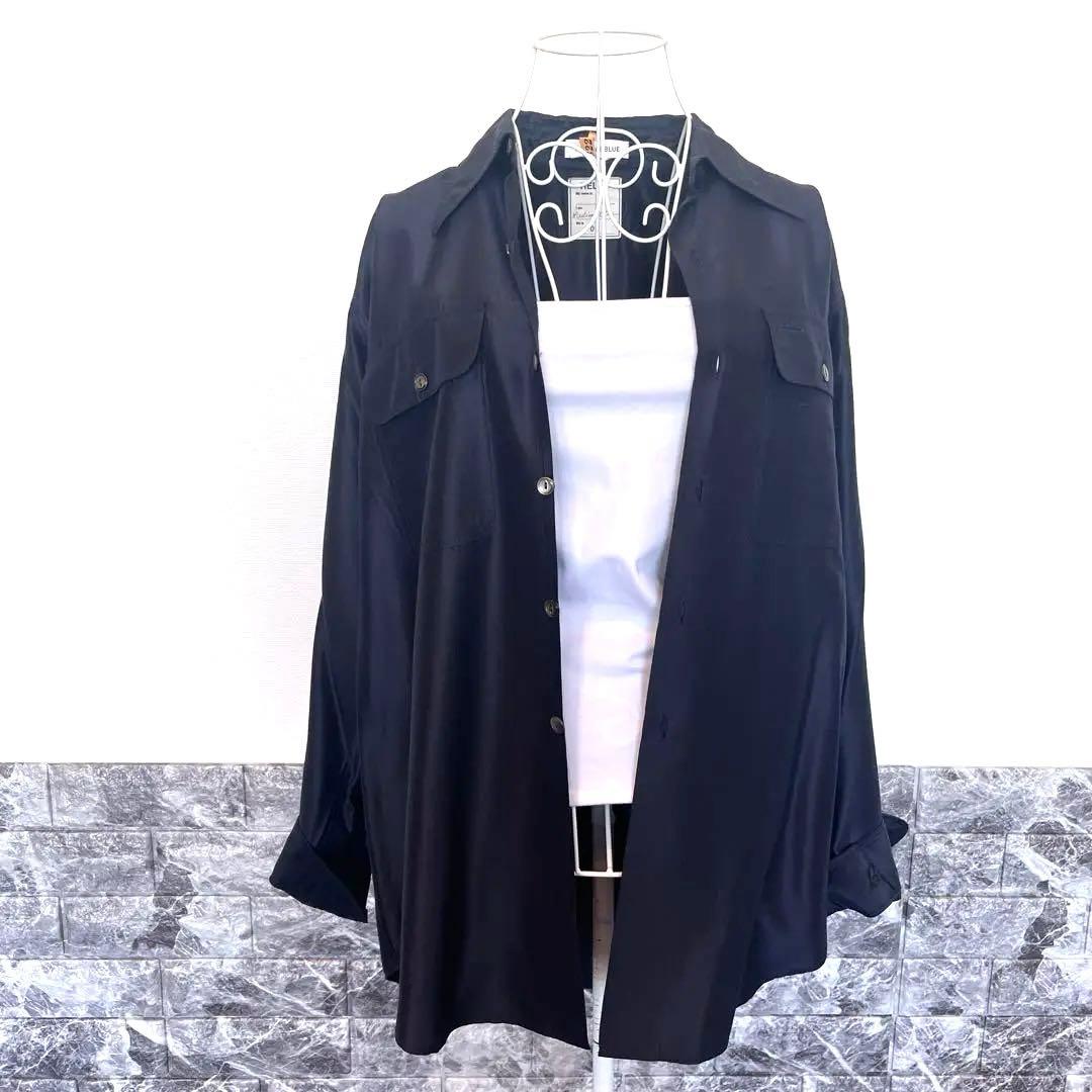 【MADISONBLUE】シルクハンプトンシャツ☆クリーニング済 清潔品