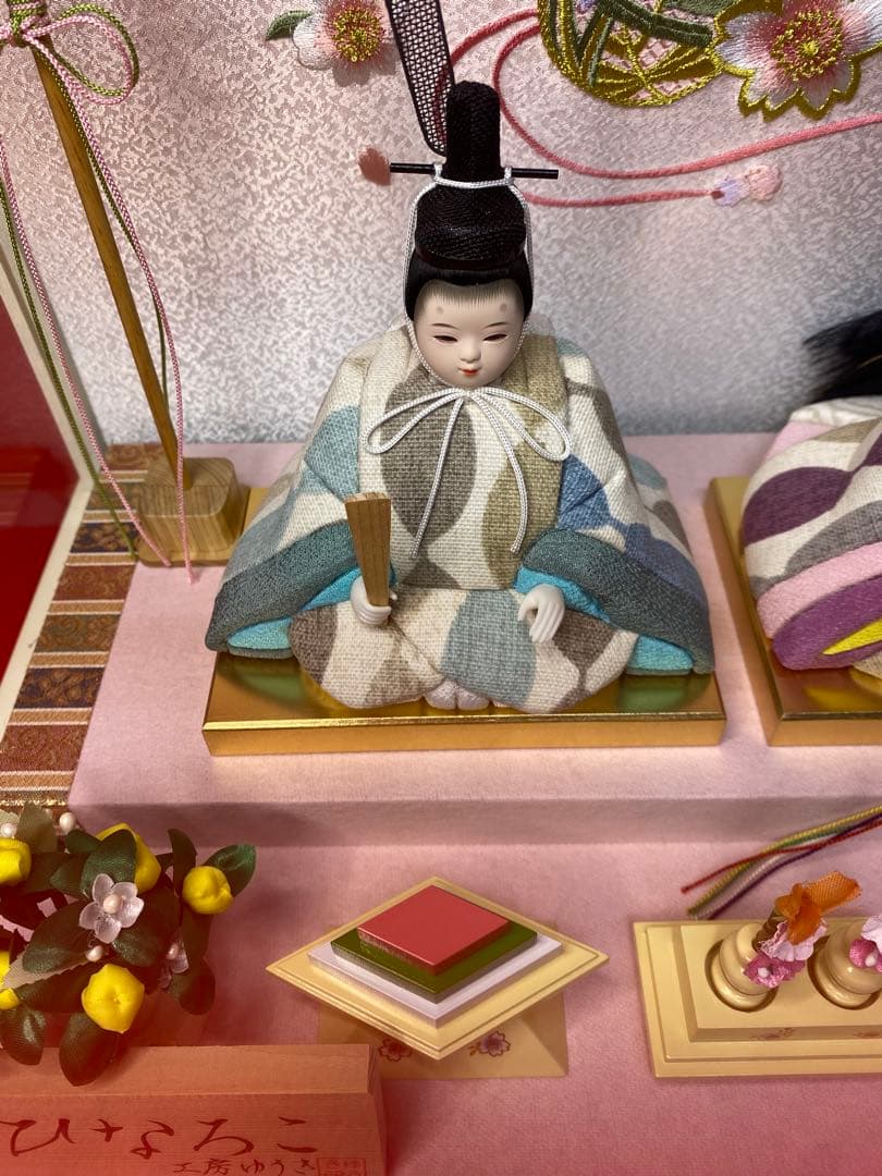 木目込み人形　アクリルケース入・ひなろこ　工房ゆうき