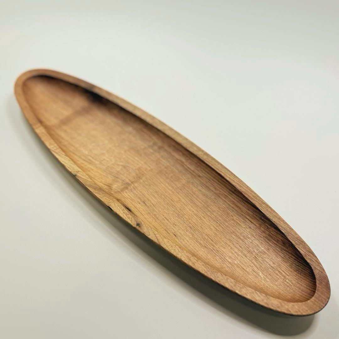 【ユタカ】木製プレート 舟形40cm& 木製ボウル 26cm